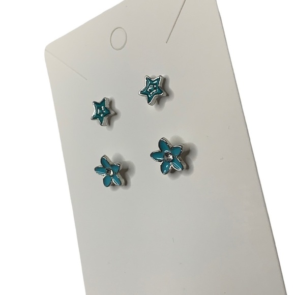 Star and flower earring set - Picture 2 of 3